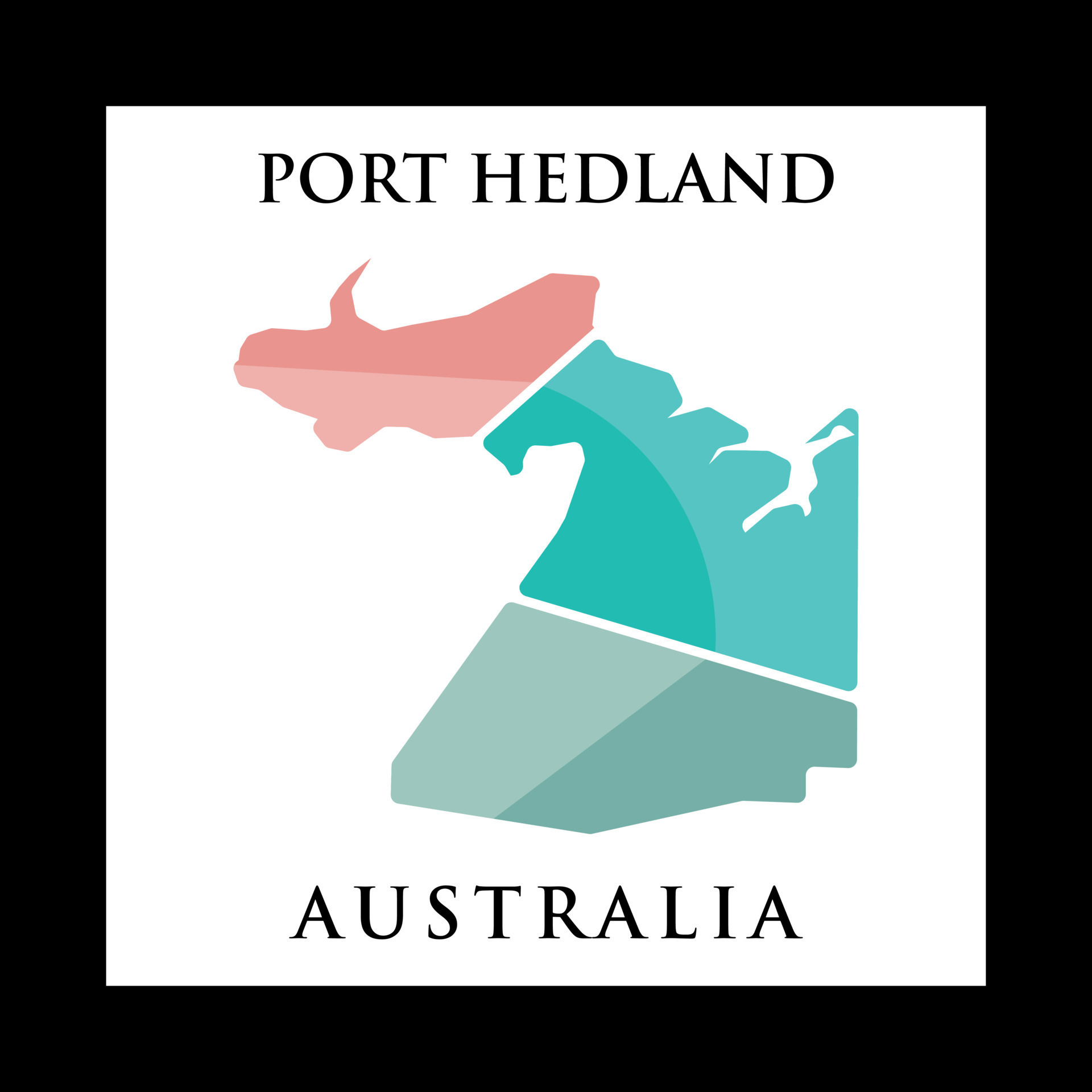 Port Hedland City Map Colorful Geometric Logo 23779859 Vector Art at