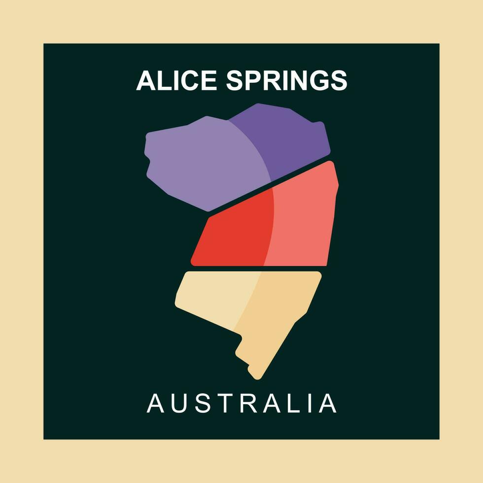 Alice Springs City Map Modern Creative Logo vector