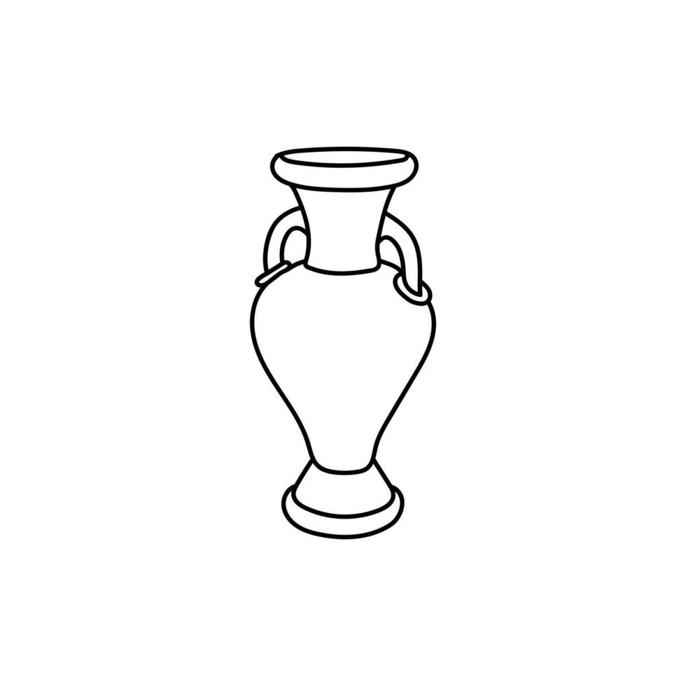 Amphora Jug Ancient Line Simple Logo vector