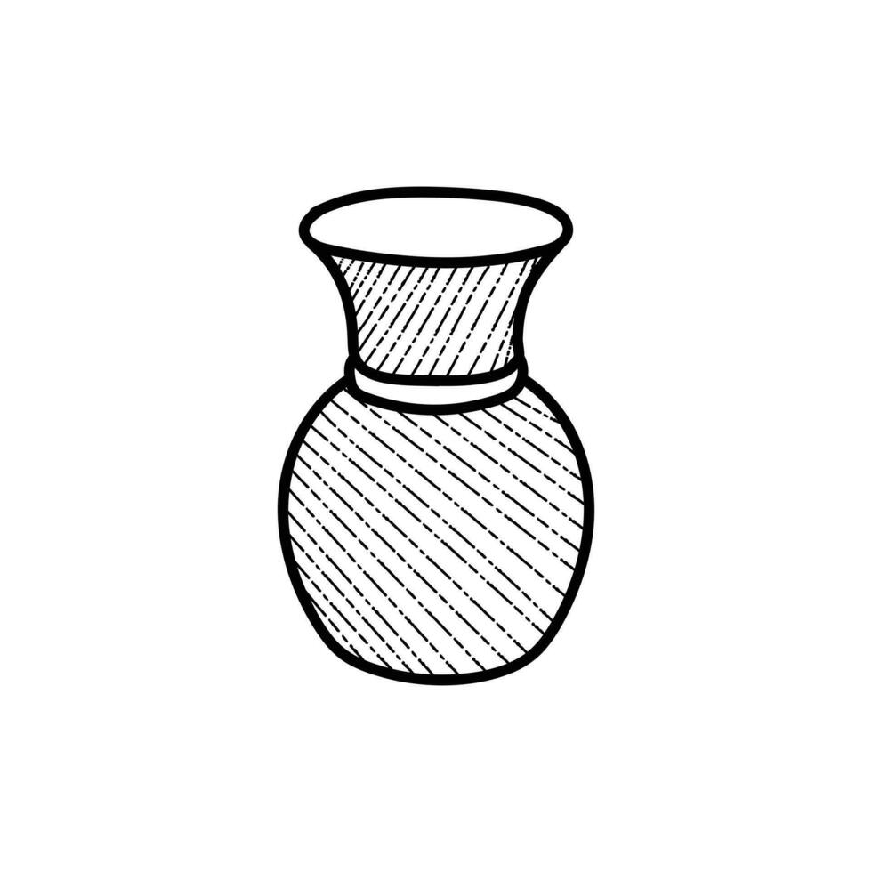 Traditional Vase Glass Line Art Creative Logo vector