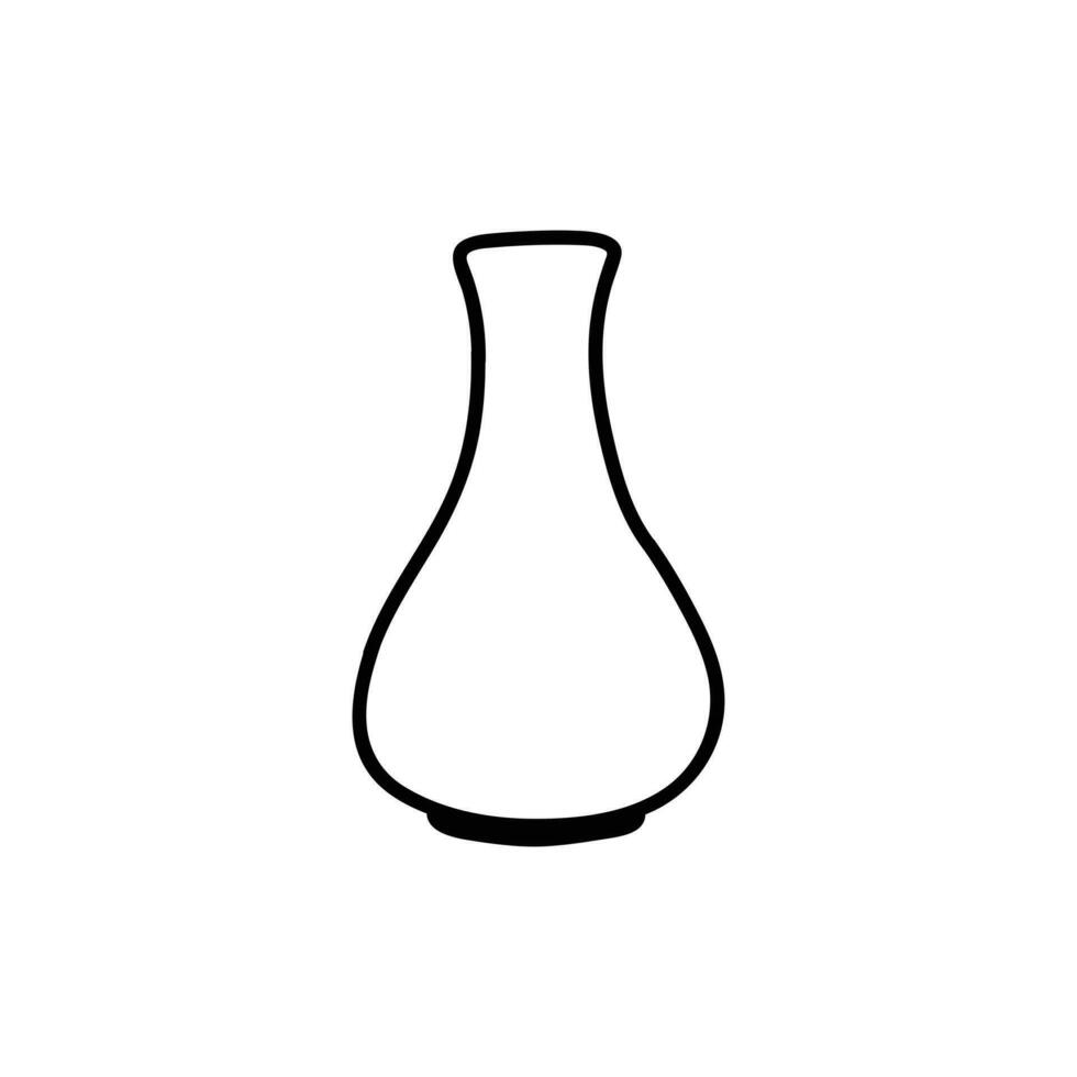 Flower Vase Line Simple Logo vector