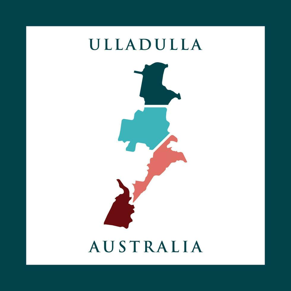 Ulladulla City Map Illustration Creative Logo Design vector