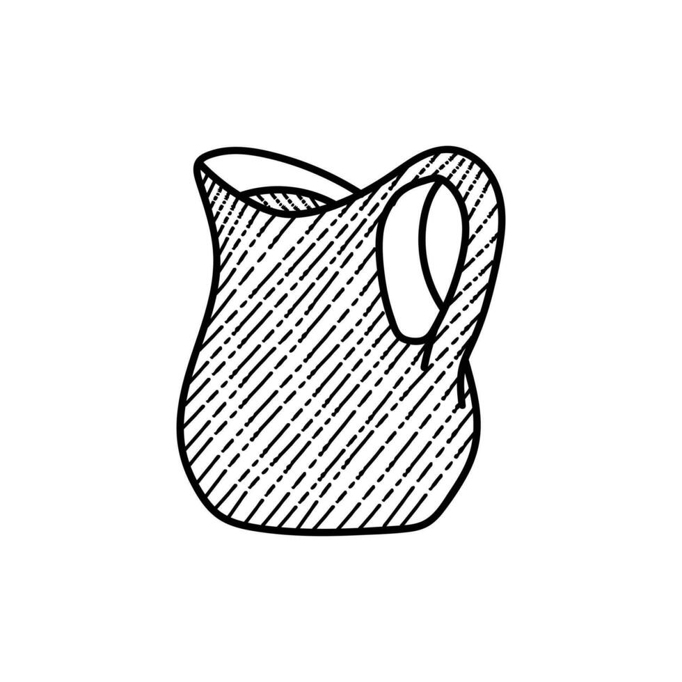 Ancient Jug Line Art Style Creative Logo vector