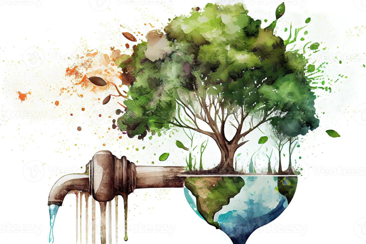 World environmental ecology, CSR, ESG eco-friendly. photo