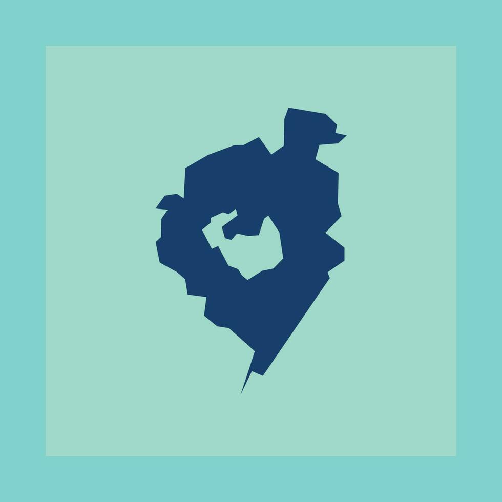 Kalus'kyi City Map Geometric Creative Simple Logo vector