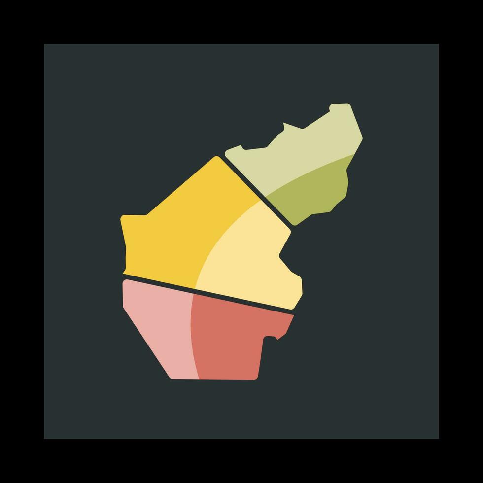 Irpin ciudad mapa geométrico sencillo creativo logo vector