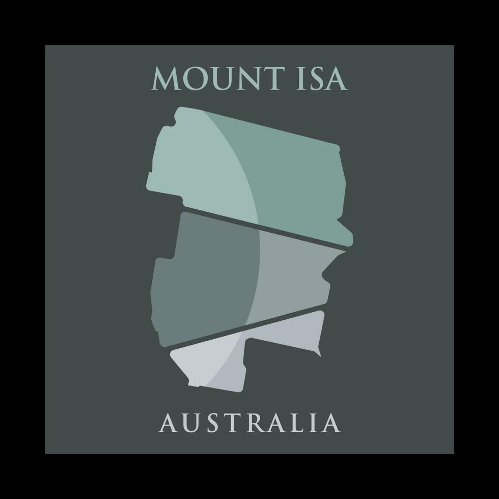Map Of Mount Isa City Geometric Simple Logo Design vector