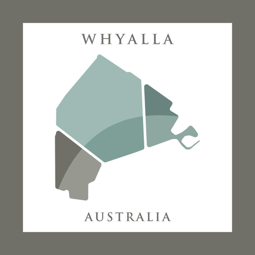 Whyalla Map Geometric Simple Logo vector