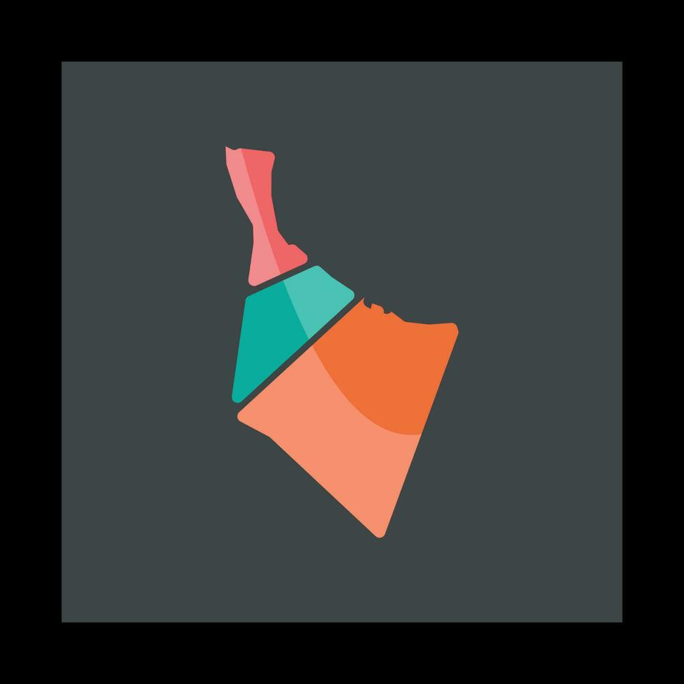 Geelong City Map Modern Geometric Logo vector