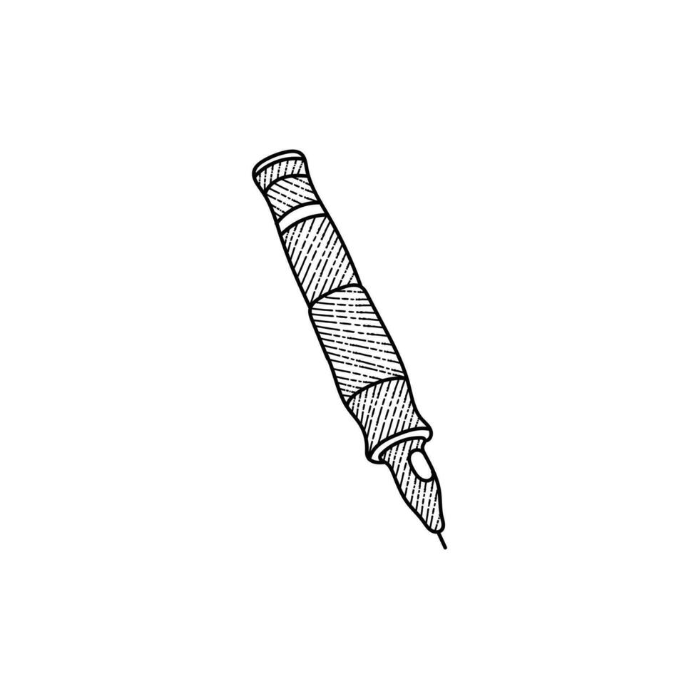 Tattoo Machine Pen Line Art Illustration Creative Design 23780109