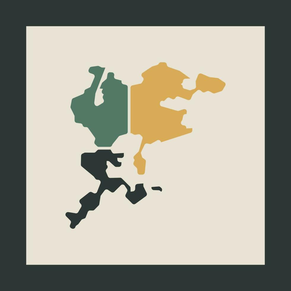 bryanka ciudad mapa moderno geométrico logo vector