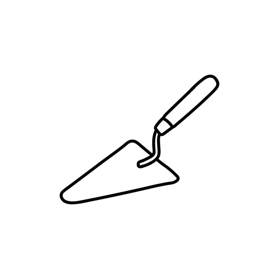 Building Trowel Tool Line Simple Logo vector