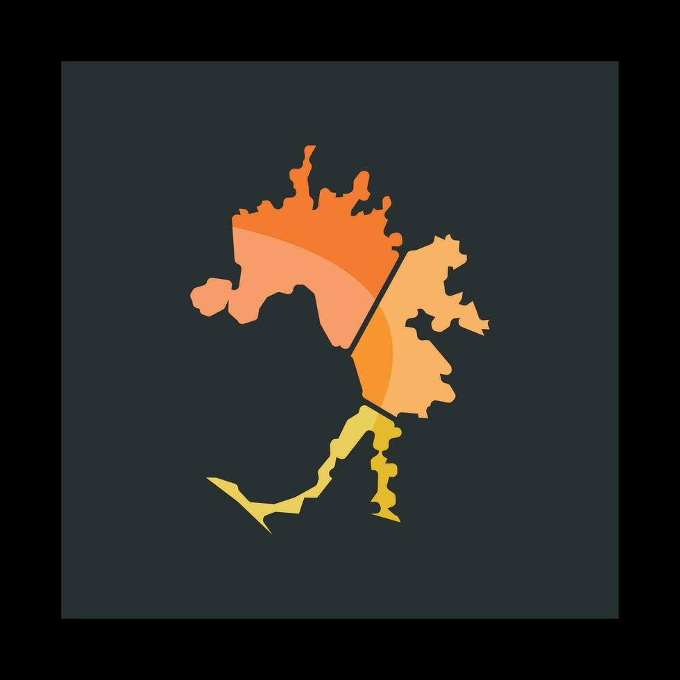 Map Of Melbourne City Illustration Creative Logo vector