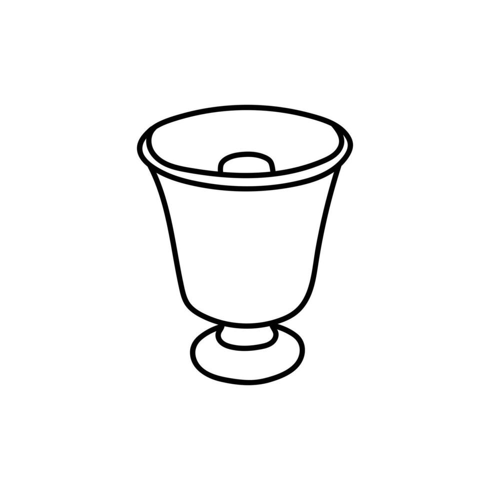 Cup Glass Line Simple Creative Logo vector