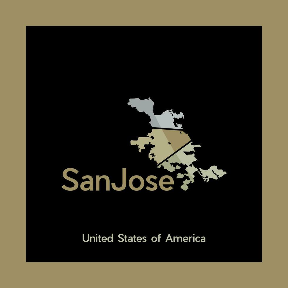 San Jose City Map Illustration Creative Design vector