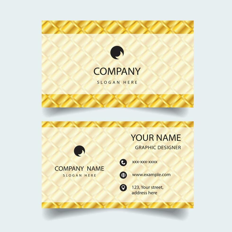 Golden Business Card Template vector