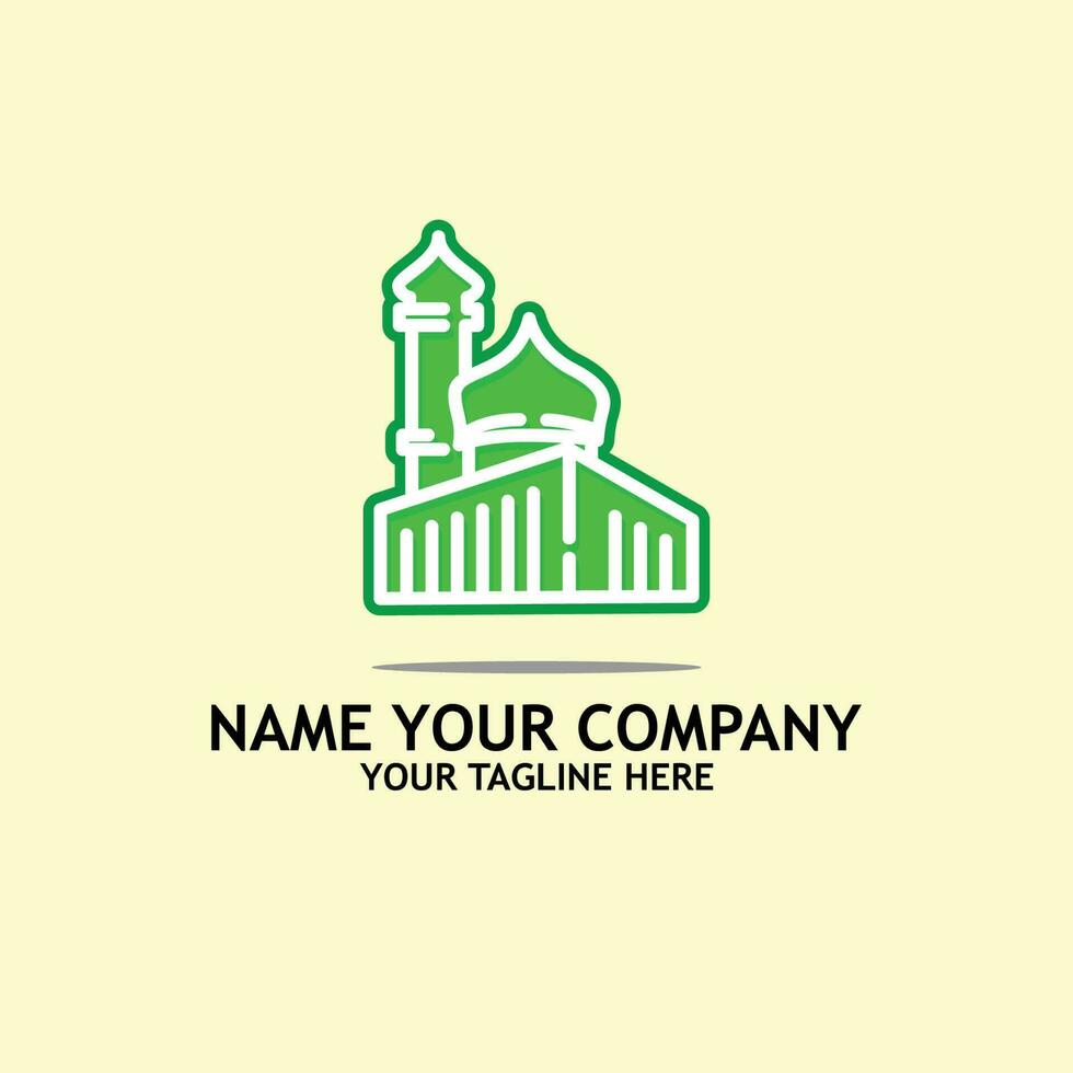 islamic mosque estate logo simple icon design illustration vector