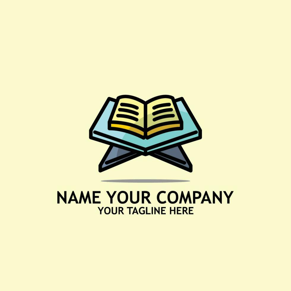 illustration of a quran design logo simple icon design illustration vector