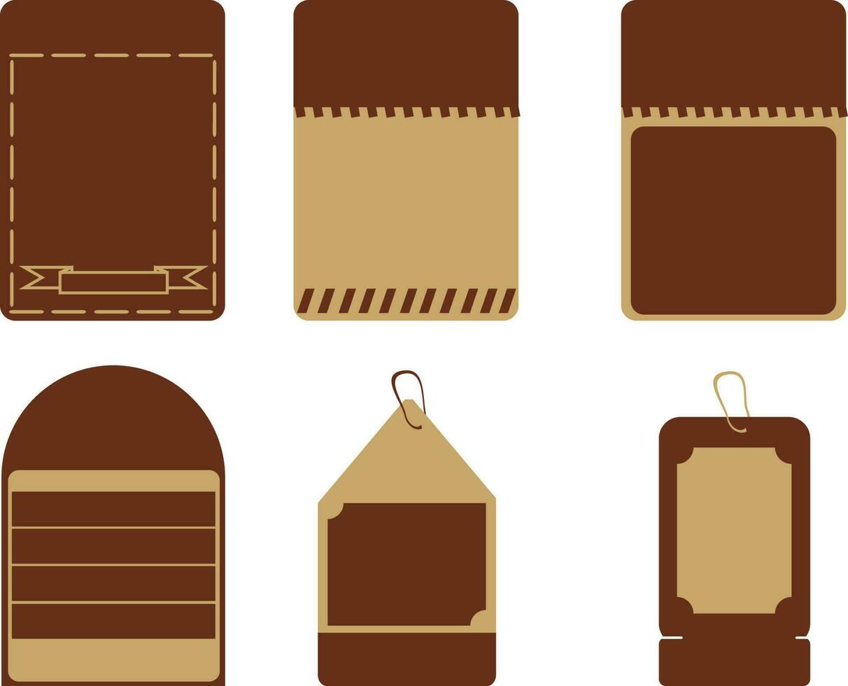 set of price tags. Tag label price trade discount cardboard flat set  vector illustration