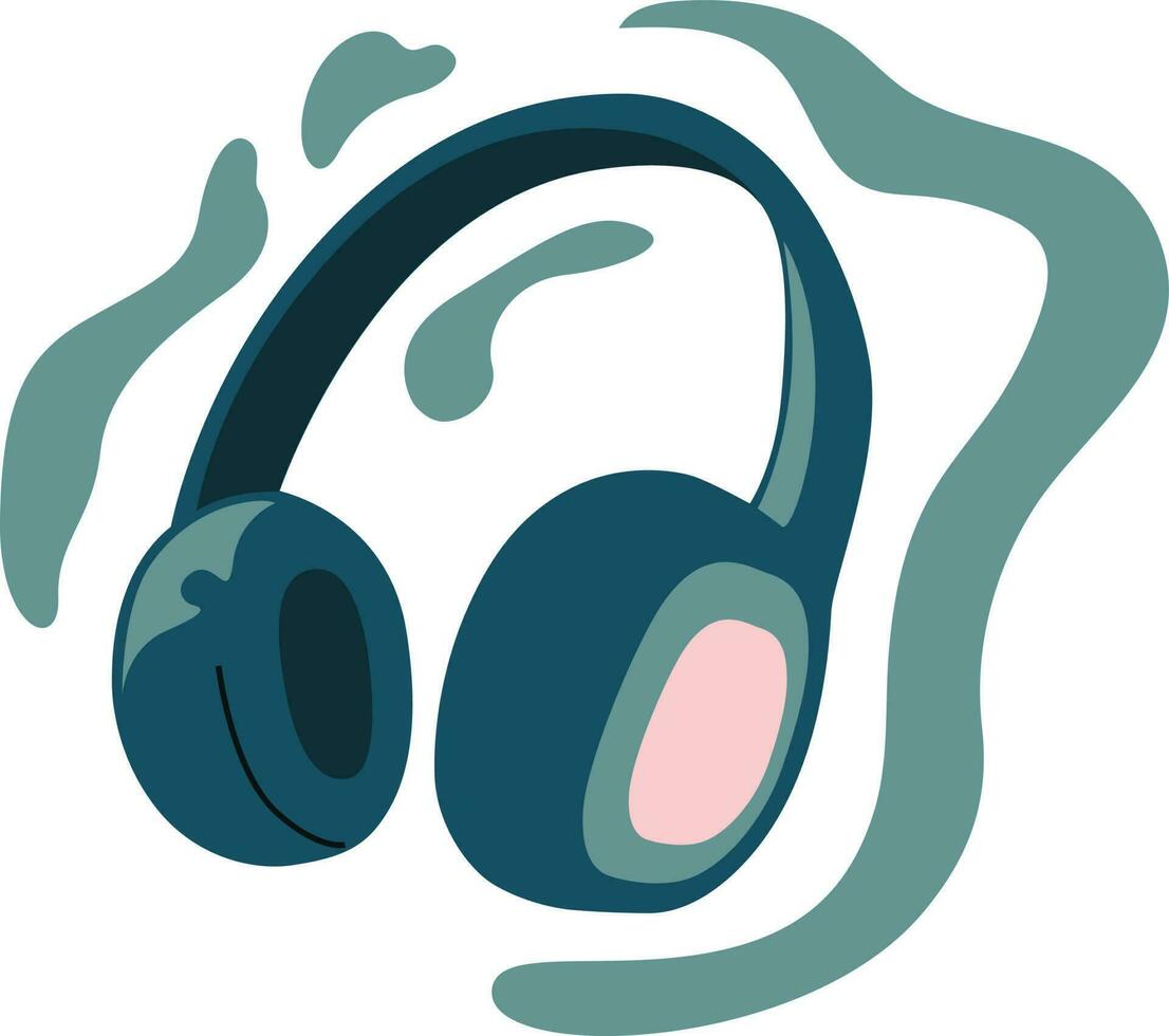 auriculares icono terminado blanco antecedentes. vistoso diseño. vector ilustración
