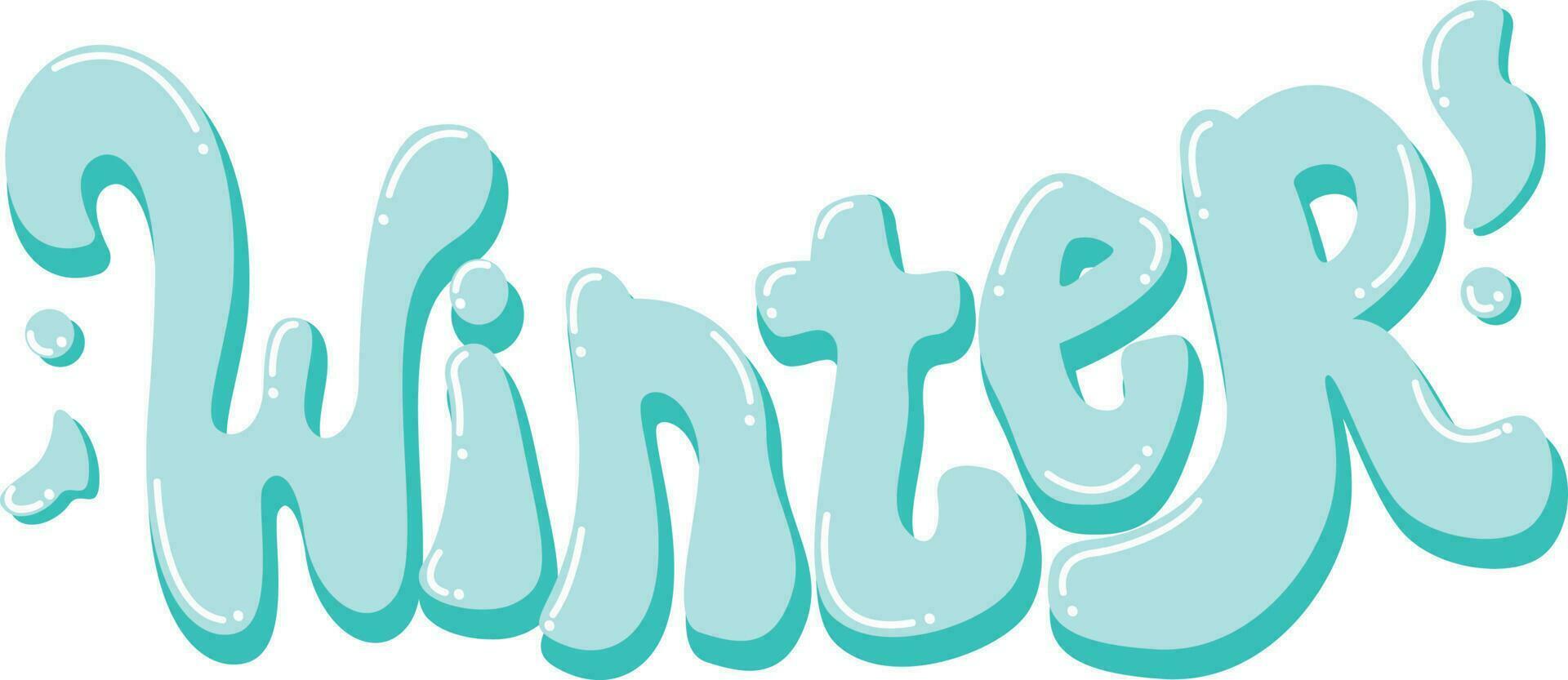 Winter. Hand drawn lettering. Vector illustration.