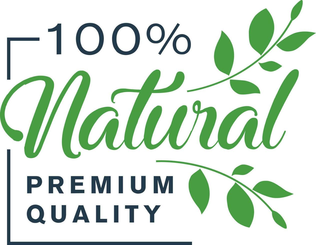 Natural product badge. 100 natural product label. Organic product badge. vector