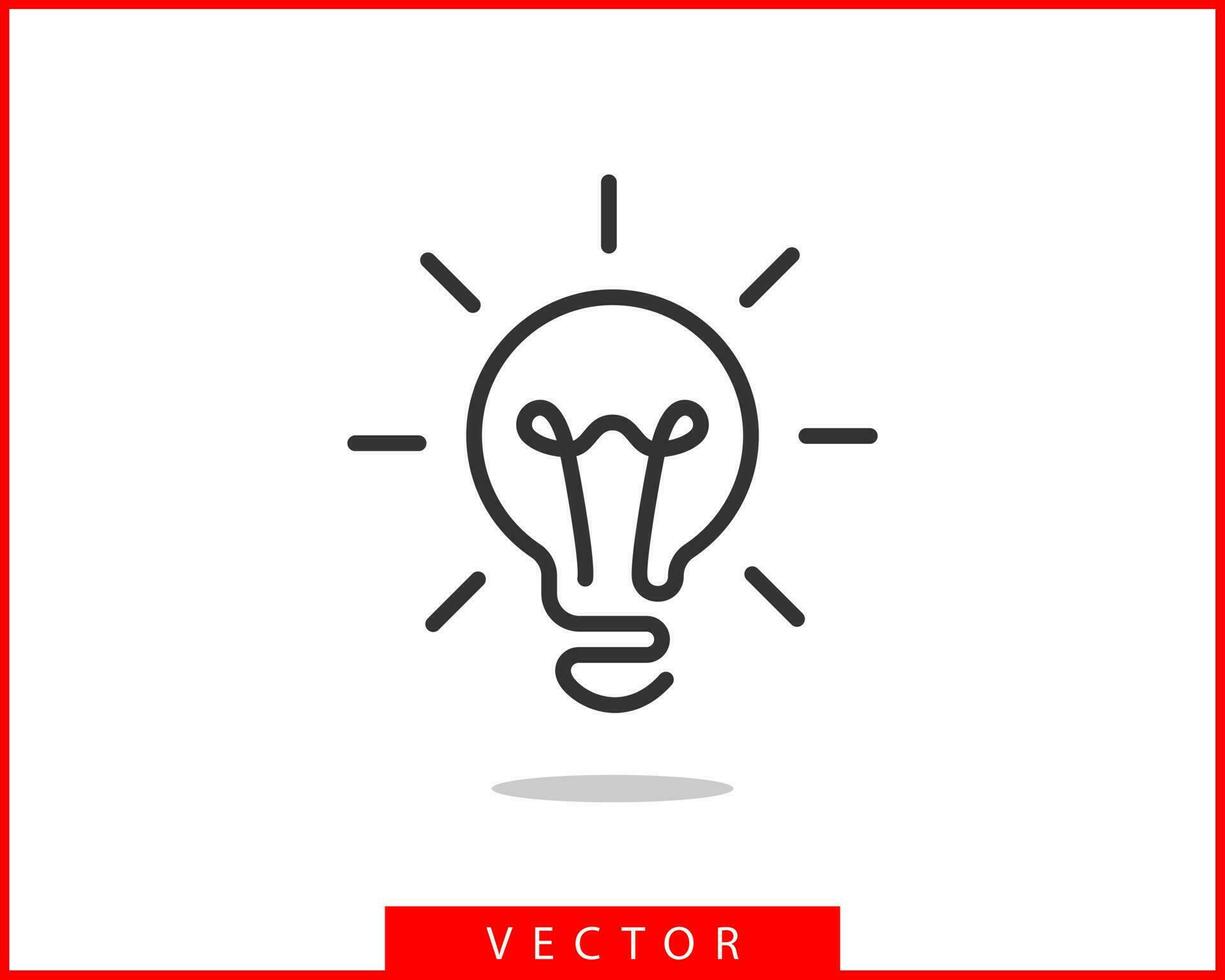 Light bulb icon vector. Llightbulb idea logo concept. Lamp electricity icons web design element. Led lights isolated silhouette. vector