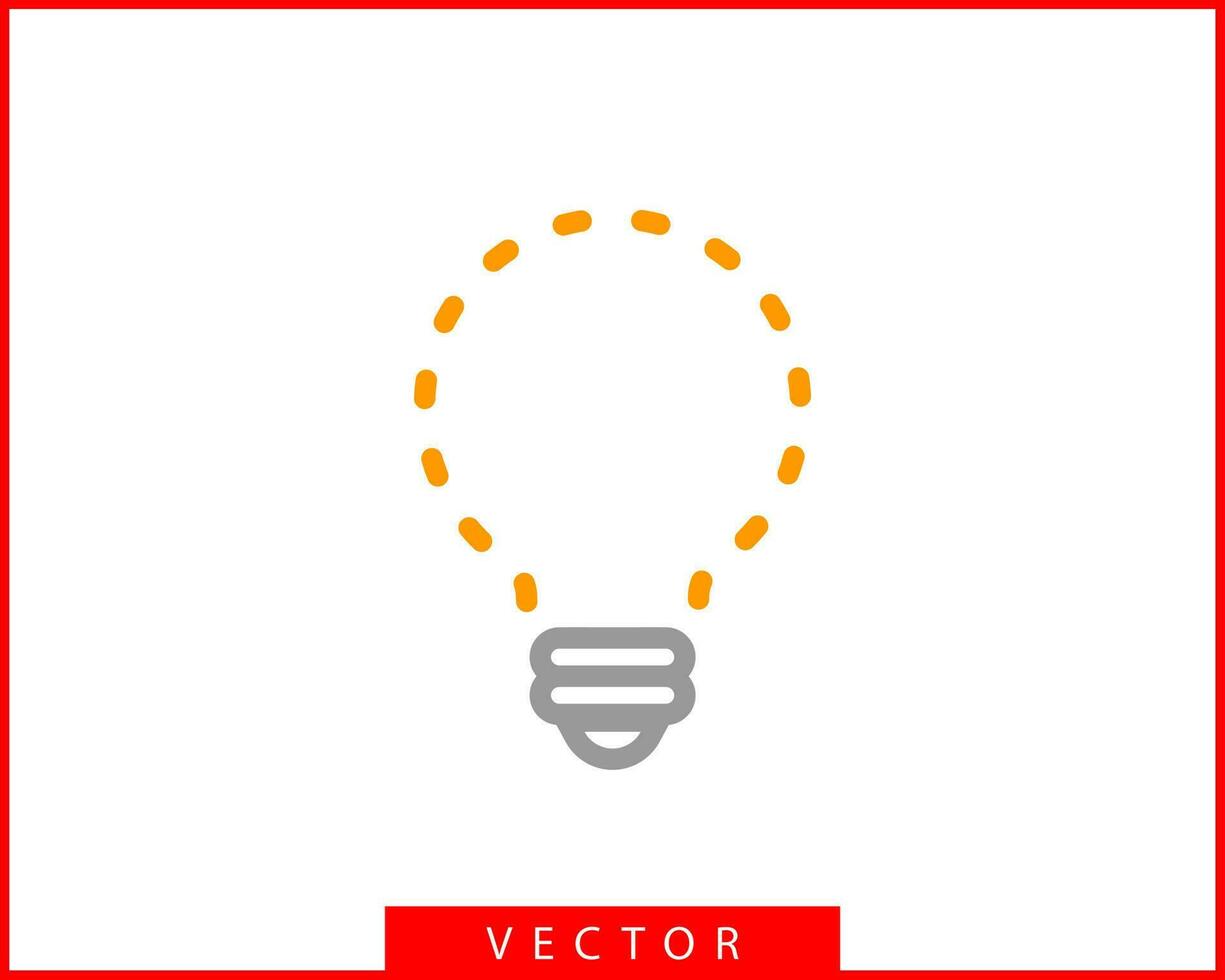 vector de icono de bombilla. concepto de logotipo de idea de bombilla. elemento de diseño web de iconos de electricidad de lámpara. silueta aislada de luces led.