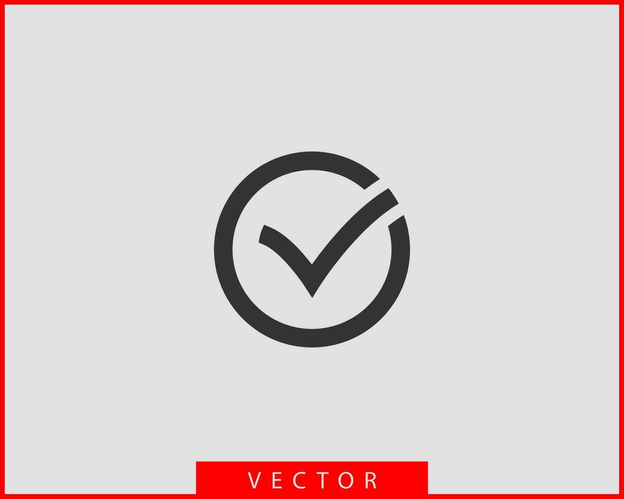 Check mark icon vector symbol design element.