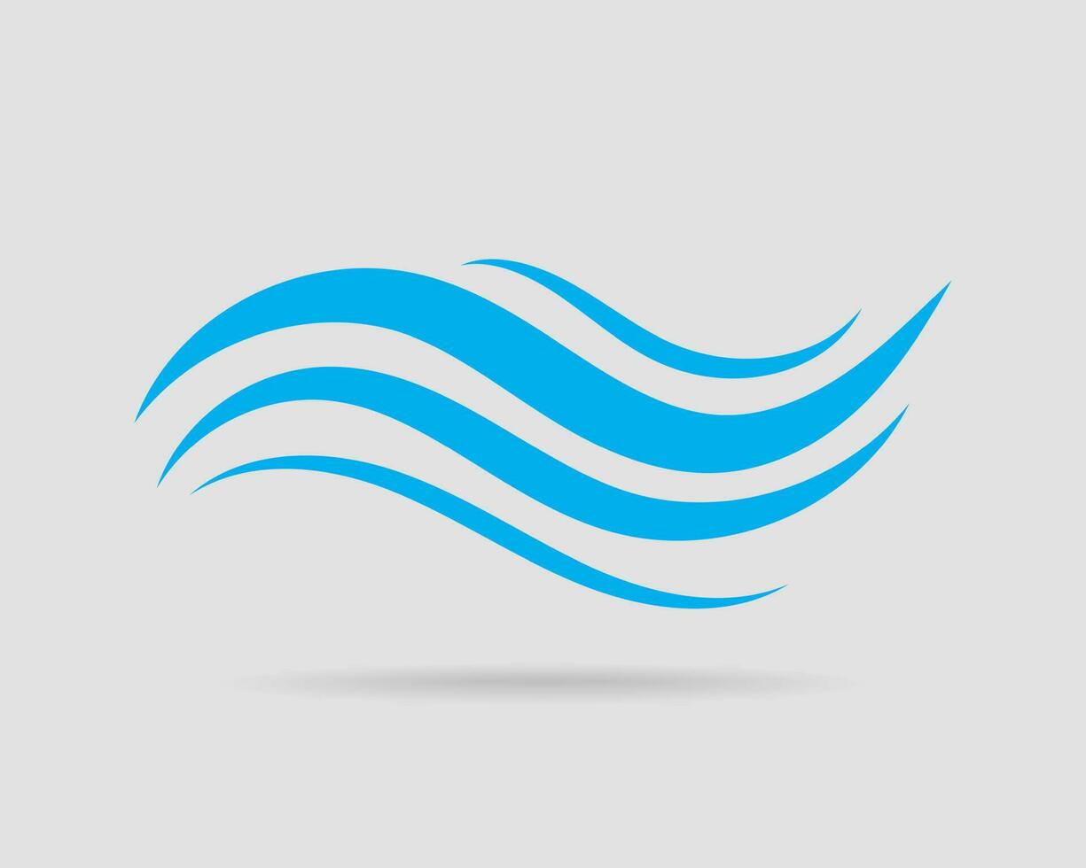 diseño de vectores de ondas. icono de onda de agua. líneas onduladas aisladas.