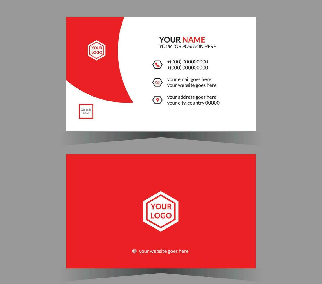 Corporate business card template vector modern creative and clean design.