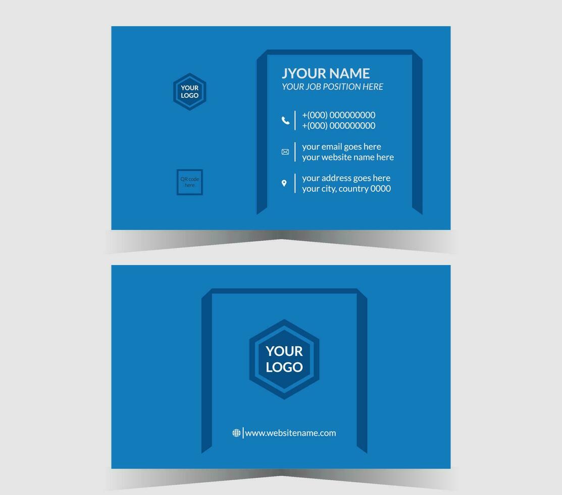 Corporate business card template vector modern creative and clean design.