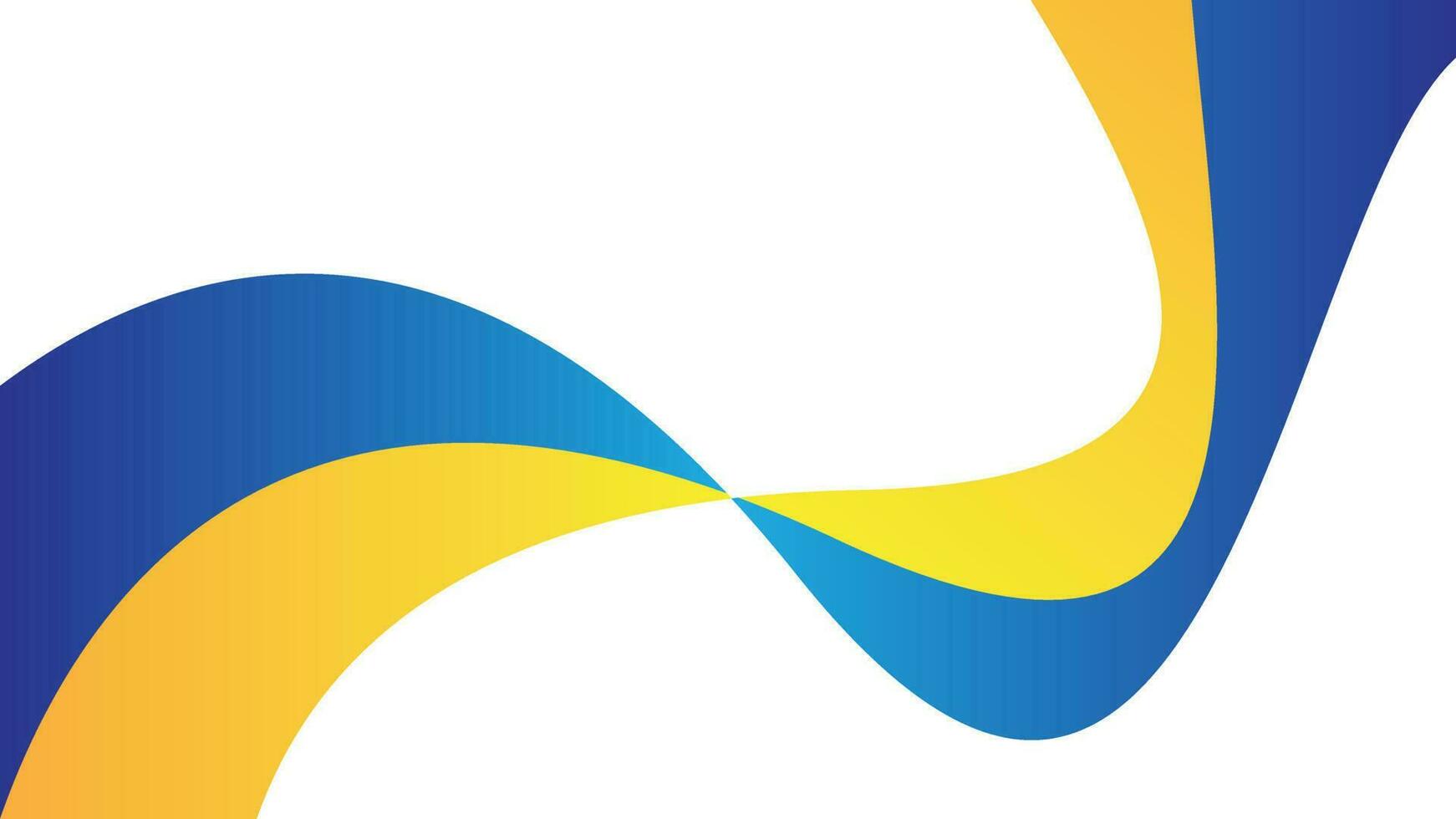 Blue and Yellow Swirl on White vector