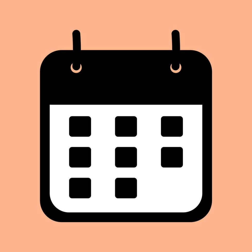 calendario icono. cita calendario plano icono vector