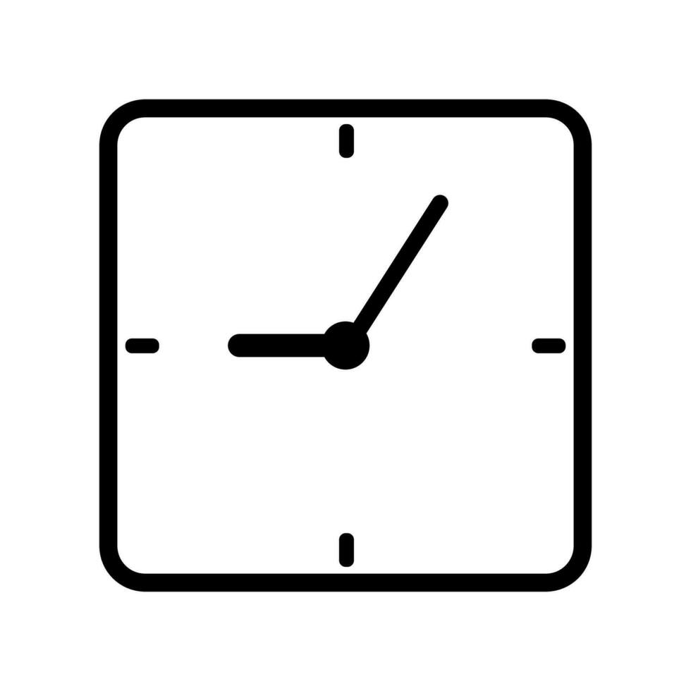 negro reloj icono aislado en blanco antecedentes vector