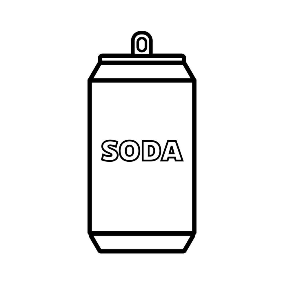 soda íconos aislado en blanco antecedentes con línea estilo vector