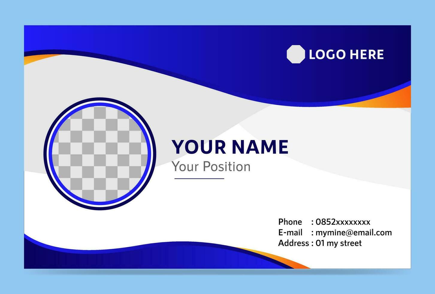 ID Card Template, Employee Id card, Office Id card vector