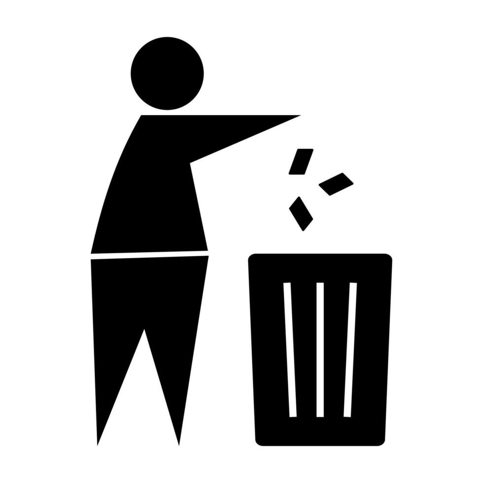 Person recycle icon vector