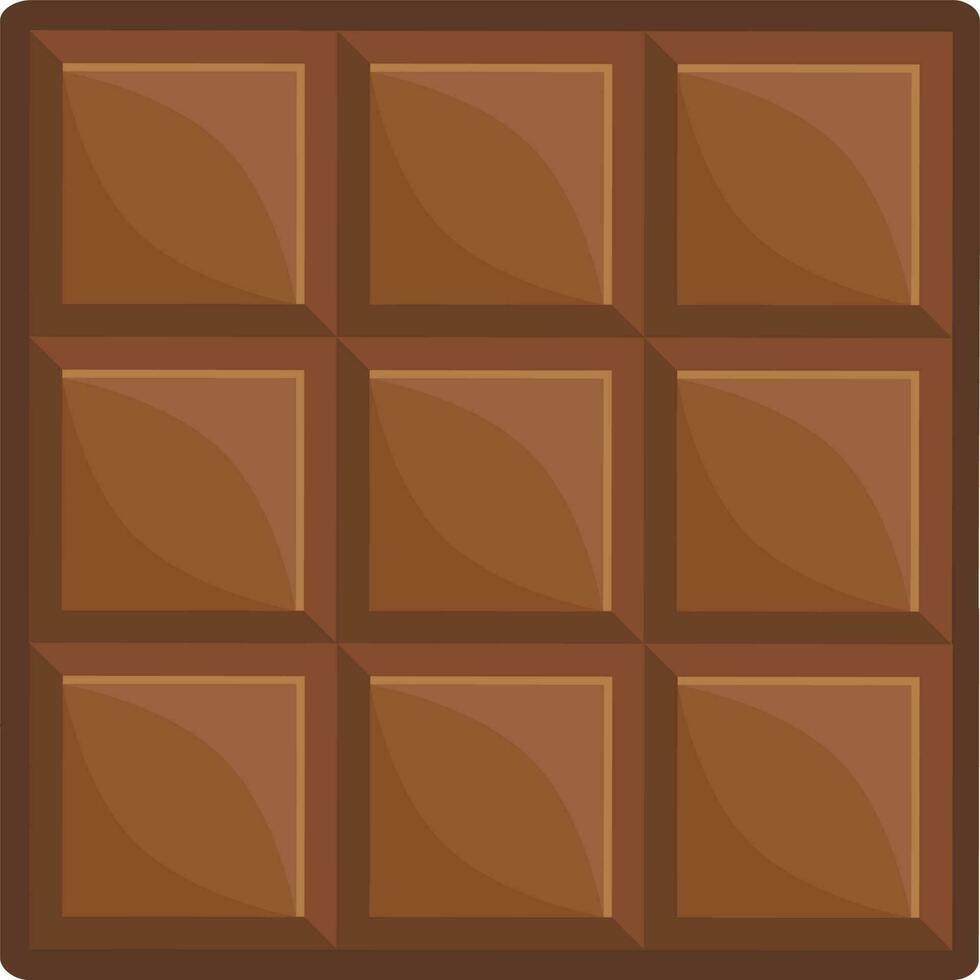 Sweet Chocolate Bar Flat Illustration vector