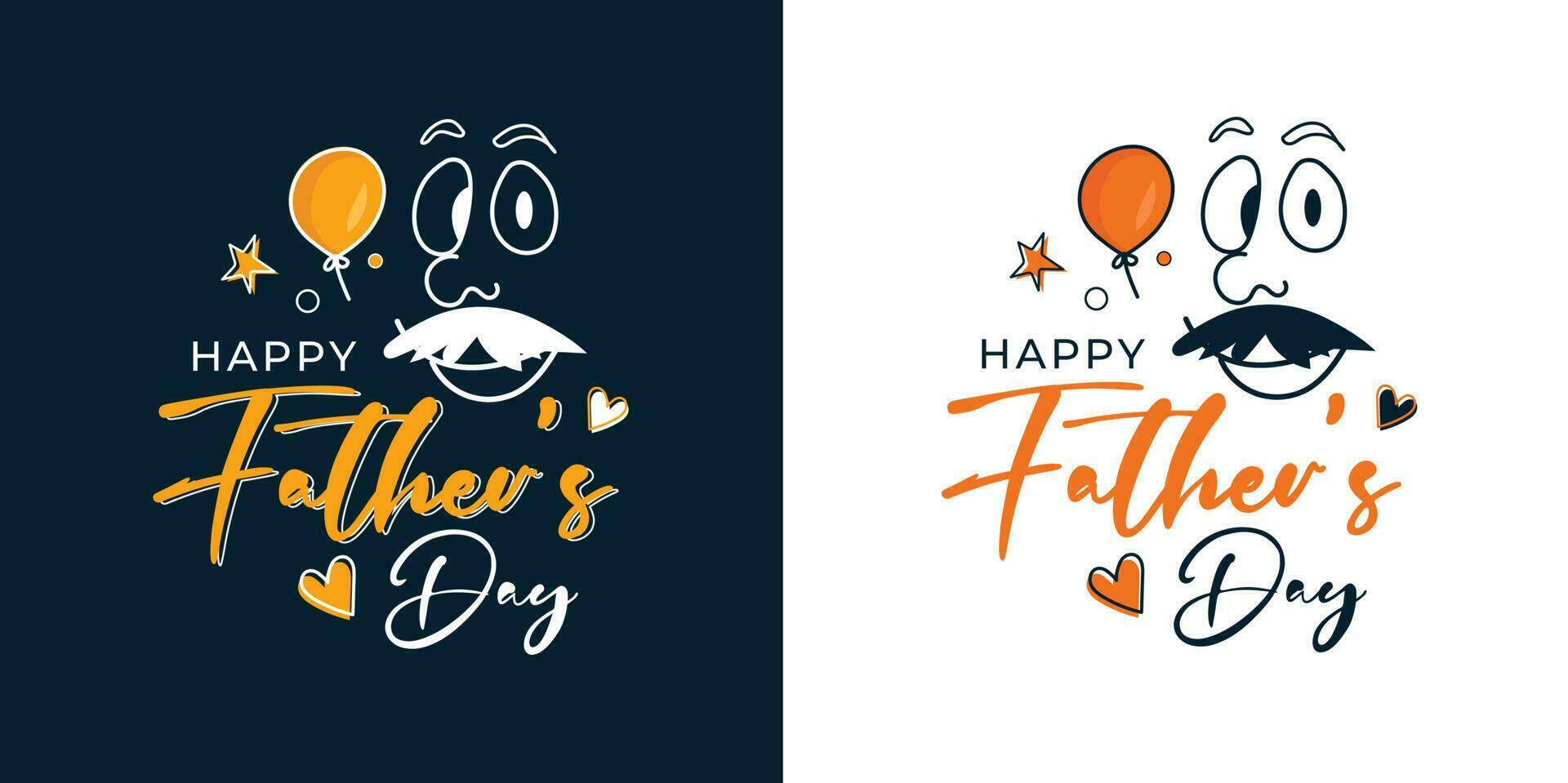 Fathers day greeting card design vector