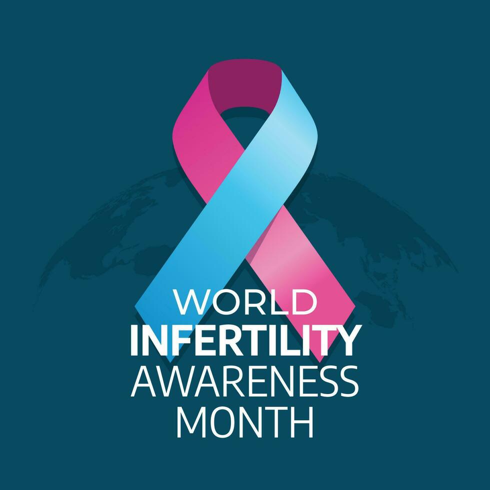 World Infertility Awareness Month design template for event celebration. infertility awareness design. ribbon design for infertility awareness. flat ribbon design. vector