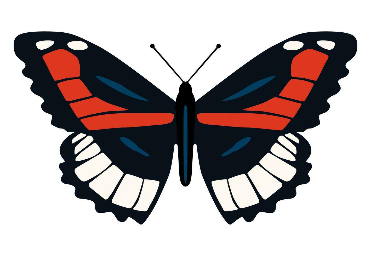 Butterfly simple icon. Vector Illustration