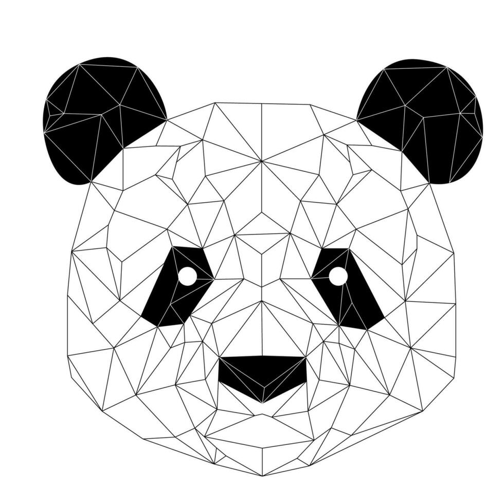 linda pequeño panda. vector ilustración