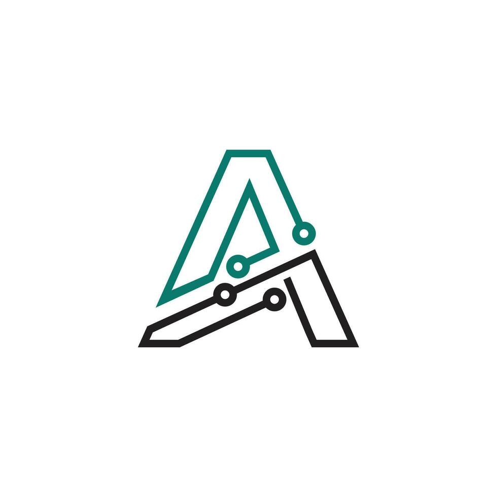 A tech logo vector