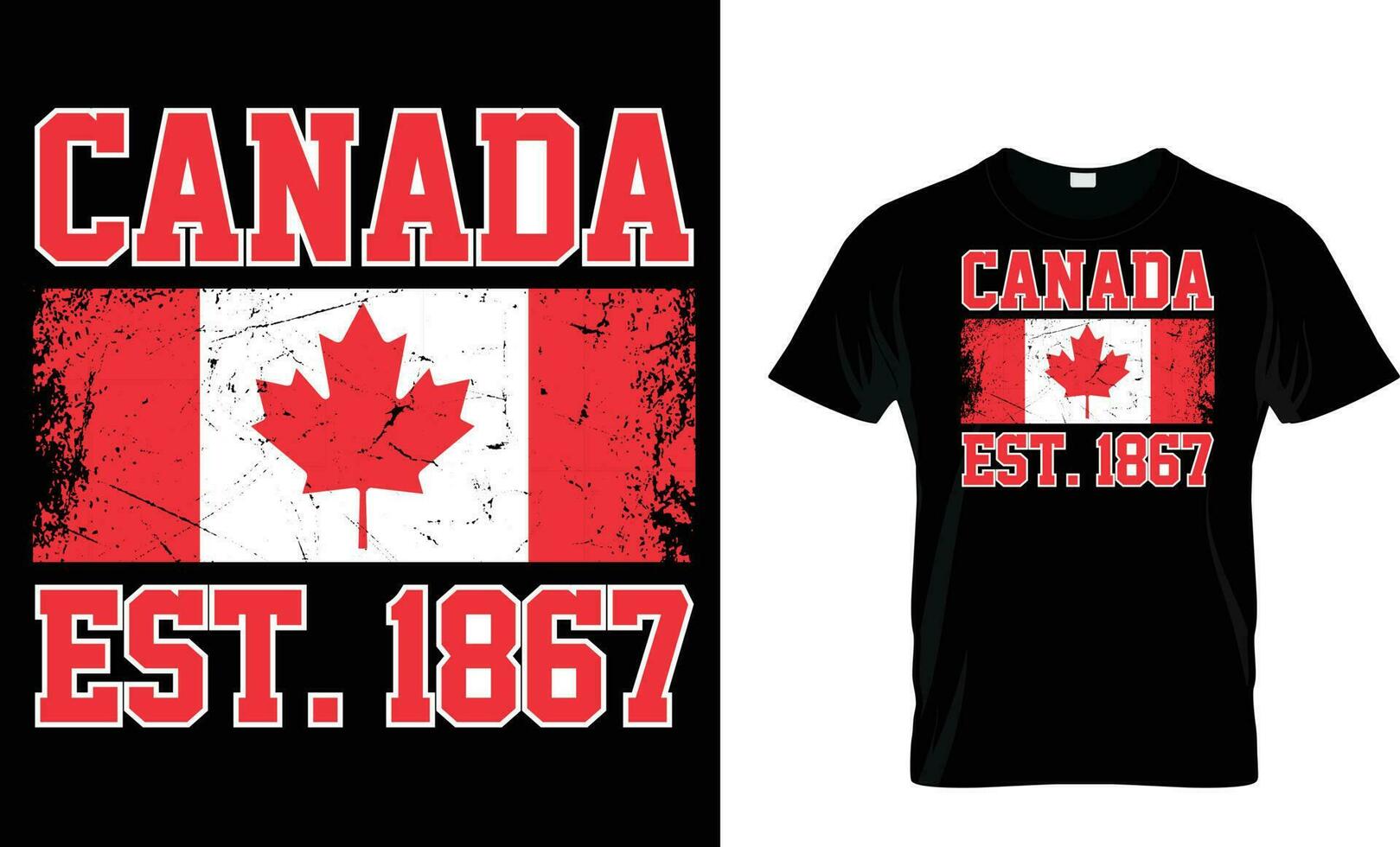 Primero julio Canadá día t camisa diseño vector