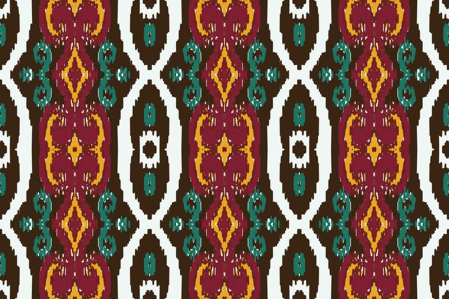 African Ikat damask paisley embroidery background. geometric ethnic oriental pattern traditional. Ikat Aztec style abstract vector illustration. design for print texture,fabric,saree,sari,carpet.