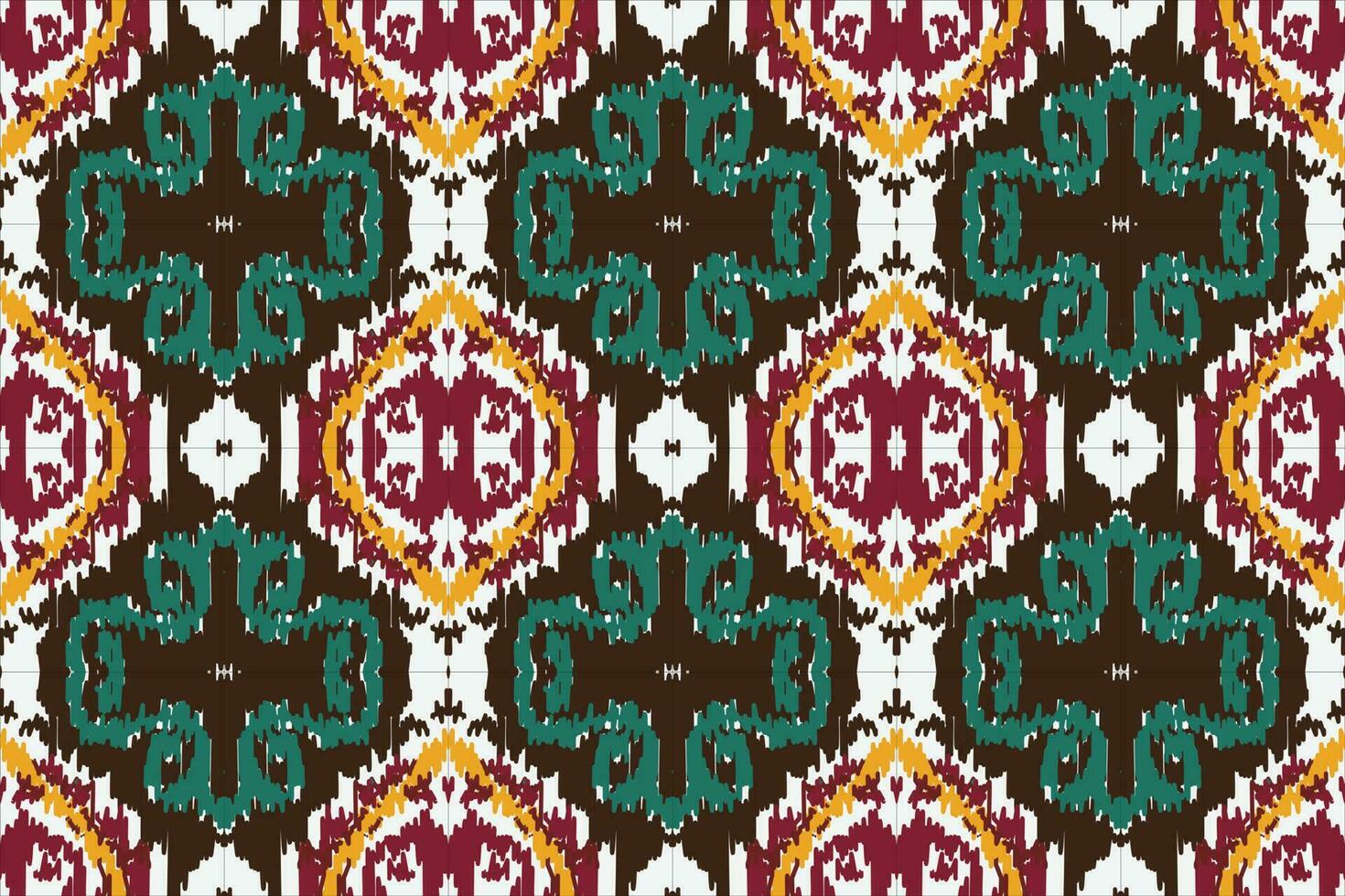 African Ikat damask paisley embroidery background. geometric ethnic oriental pattern traditional. Ikat Aztec style abstract vector illustration. design for print texture,fabric,saree,sari,carpet.