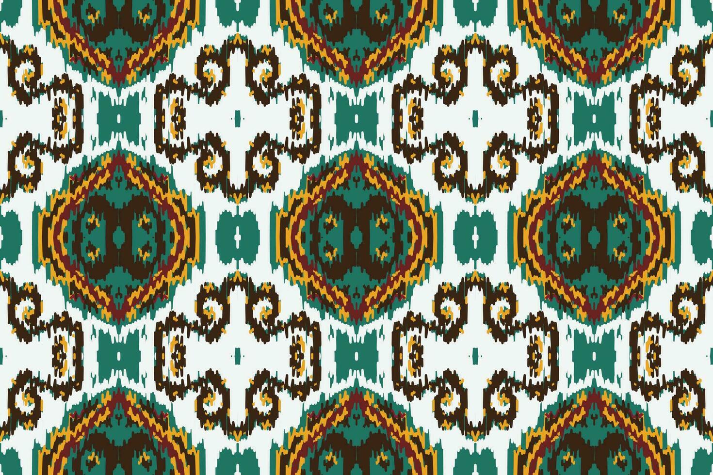 African Ikat damask paisley embroidery background. geometric ethnic oriental pattern traditional. Ikat Aztec style abstract vector illustration. design for print texture,fabric,saree,sari,carpet.