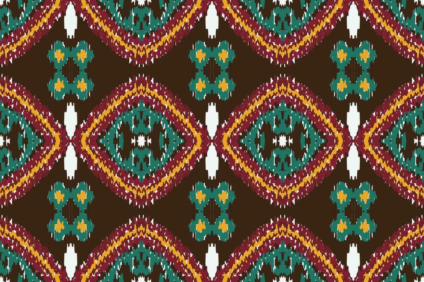 African Ikat damask paisley embroidery background. geometric ethnic oriental pattern traditional. Ikat Aztec style abstract vector illustration. design for print texture,fabric,saree,sari,carpet.