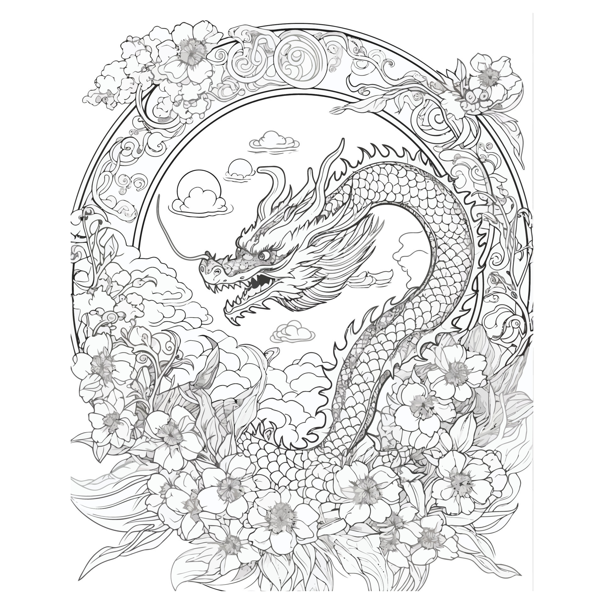 Cute Dragon Coloring Book Pages 23781494 Vector Art at Vecteezy